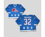 Quebec Nordiques #32 Paul Brousseau Stitched CCM Throwback blue NHL Jersey