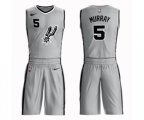 San Antonio Spurs #5 Dejounte Murray Swingman Silver Basketball Suit Jersey Statement Edition