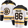 Boston Bruins #86 Kevan Miller Authentic White Away Fanatics Branded Breakaway NHL Jersey