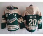Minnesota Wilds #20 Ryan Suter Cream-Green Pullover Hooded