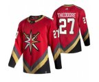 Vegas Golden Knights #27 Shea Theodore Red 2020-21 Reverse Retro Alternate Hockey Jersey