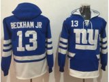 New York Giants #13 Odell Beckham Jr Royal Blue White Name & Number Pullover NFL Hoodie