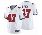 Tampa Bay Buccaneers #47 John Lynch White 2021 Super Bowl LV Jersey