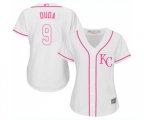 Women's Kansas City Royals #9 Lucas Duda Authentic White Fashion Cool Base Baseball Jersey