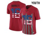 2016 US Flag Fashion Youth Ohio State Buckeyes J.T Barrett #16 College Football Alternate Elite Jersey - Scarlet