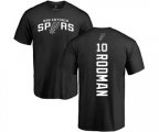 San Antonio Spurs #10 Dennis Rodman Black Backer T-Shirt