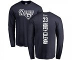 Los Angeles Rams #23 Nickell Robey-Coleman Navy Blue Backer Long Sleeve T-Shirt