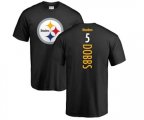 Pittsburgh Steelers #5 Joshua Dobbs Black Backer T-Shirt
