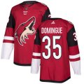 Arizona Coyotes #35 Louis Domingue Authentic Burgundy Red Home NHL Jersey