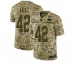 San Francisco 49ers #42 Ronnie Lott Limited Camo 2018 Salute to Service NFL Jersey