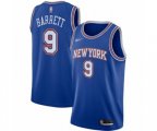 New York Knicks #9 RJ Barrett Swingman Blue Basketball Jersey - Statement Edition