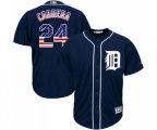 Detroit Tigers #24 Miguel Cabrera Authentic Navy Blue USA Flag Fashion Baseball Jersey