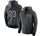 Oakland Raiders #73 Maurice Hurst Stitched Black Anthracite Salute to Service Player Performance Hoodie