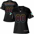 Women Miami Dolphins #80 Danny Amendola Game Black Fashion NFL Jersey