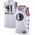 Dallas Mavericks #41 Dirk Nowitzki White NBA Jordan Swingman 2019 All-Star Game Jersey