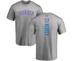 Oklahoma City Thunder #37 Kevin Hervey Ash Backer T-Shirt