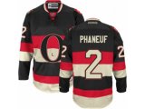 Ottawa Senators #2 Dion Phaneuf Authentic Black New Third NHL Jersey