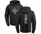 New Orleans Saints #51 Sam Mills Black Backer Pullover Hoodie