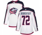 Columbus Blue Jackets #72 Sergei Bobrovsky White Road Stitched Hockey Jersey