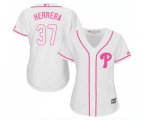 Women's Philadelphia Phillies #37 Odubel Herrera Authentic White Fashion Cool Base Baseball Jersey