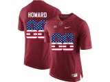 2016 US Flag Fashion Alabama Crimson Tide O.J Howard #88 College Football Limited Jersey - Crimson