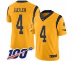 Los Angeles Rams #4 Greg Zuerlein Limited Gold Rush Vapor Untouchable 100th Season Football Jersey