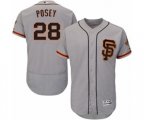 San Francisco Giants #28 Buster Posey Gray Flexbase Authentic Collection MLB Jersey