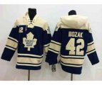 Toronto Maple Leafs #42 Tyler Bozak blue-cream [pullover hooded sweatshirt]