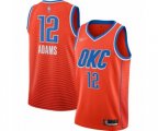 Oklahoma City Thunder #12 Steven Adams Swingman Orange Finished Basketball Jersey - Statement Edition