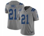 Indianapolis Colts #21 Nyheim Hines Limited Gray Inverted Legend Football Jersey
