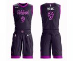 Minnesota Timberwolves #9 Luol Deng Swingman Purple Basketball Suit Jersey - City Edition