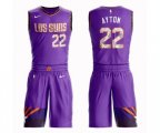 Phoenix Suns #22 Deandre Ayton Swingman Purple Basketball Suit Jersey - City Edition