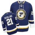 St. Louis Blues #21 Patrik Berglund Premier Navy Blue Third NHL Jersey