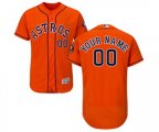 Houston Astros Customized Orange Alternate Flex Base Authentic Collection Baseball Jersey