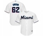 Miami Marlins #62 Jose Urena Replica White Home Cool Base Baseball Jersey