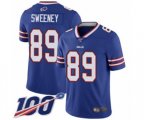 Buffalo Bills #89 Tommy Sweeney Royal Blue Team Color Vapor Untouchable Limited Player 100th Season Football Jersey