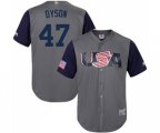 USA Baseball #47 Sam Dyson Gray 2017 World Baseball Classic Replica Team Jersey