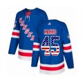 New York Rangers #45 Kaapo Kakko Authentic Royal Blue USA Flag Fashion Hockey Jersey