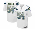 Los Angeles Chargers #54 Melvin Ingram Elite White Road Drift Fashion Football Jersey