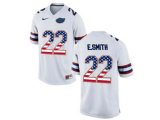 2016 US Flag Fashion Florida Gators E.Smith #22 College Football Jersey - White