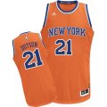 New York Knicks #21 Damyean Dotson Swingman Orange Alternate NBA Jersey