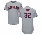 Cleveland Indians #32 Zach Duke Grey Road Flex Base Authentic Collection Baseball Jersey