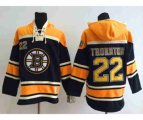 nhl jerseys boston bruins #22 thornton black-yellow[pullover hooded sweatshirt]