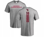 Arizona Cardinals #56 Terrell Suggs Ash Backer T-Shirt