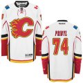 Calgary Flames #74 Daniel Pribyl Authentic White Away NHL Jersey