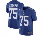 New York Giants #75 Jon Halapio Royal Blue Team Color Vapor Untouchable Limited Player Football Jersey