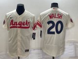 Los Angeles Angels #20 Jared Walsh Cream 2022 City Connect Flex Base Stitched Jersey