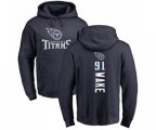 Tennessee Titans #91 Cameron Wake Navy Blue Backer Pullover Hoodie