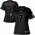 Women Tennessee Titans #7 Blaine Gabbert Game Black Fashion NFL Jersey