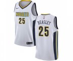 Denver Nuggets #25 Malik Beasley Authentic White Basketball Jersey - Association Edition
